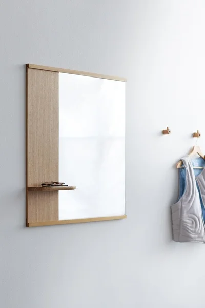 Moebe Mirror with a Shelf - Eik