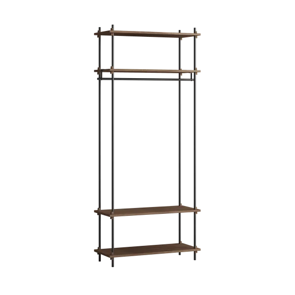 MOEBE Moebe shelving system s.200.1.F Gerookt eikenhout-zwart