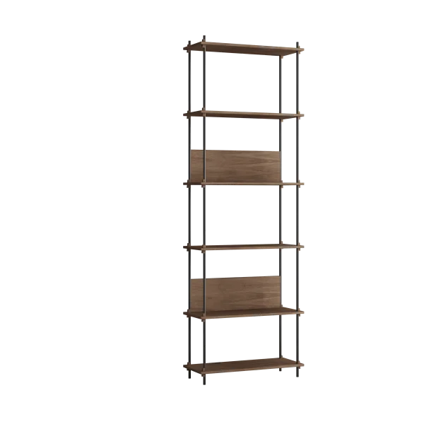 MOEBE Moebe shelving system s.255.1.A Gerookt eikenhout-zwart