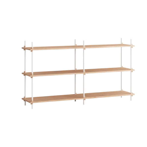 MOEBE Moebe shelving system s.85.2.B Eikenhout-wit