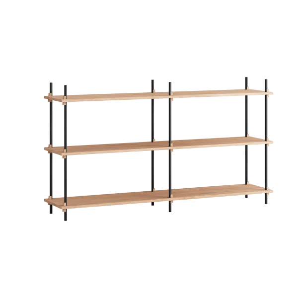 MOEBE Moebe shelving system s.85.2.B Eikenhout-zwart