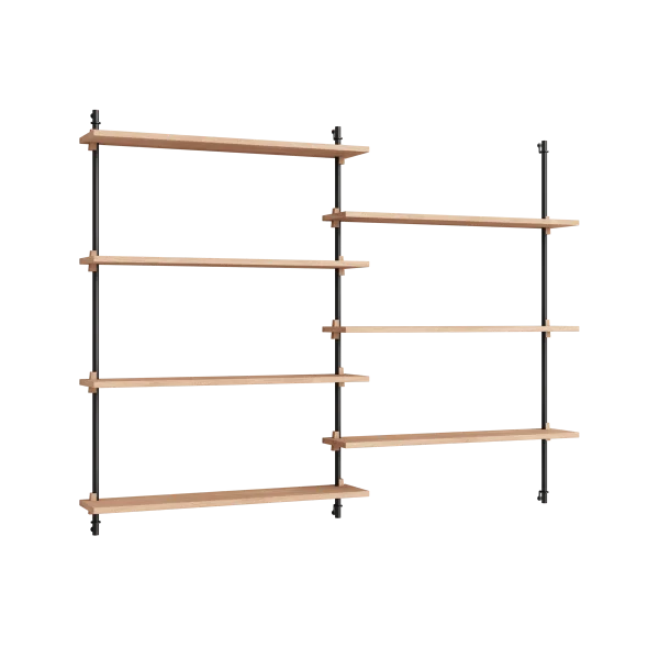 MOEBE Moebe wall shelving ws.115.2.B Eikenhout-zwart