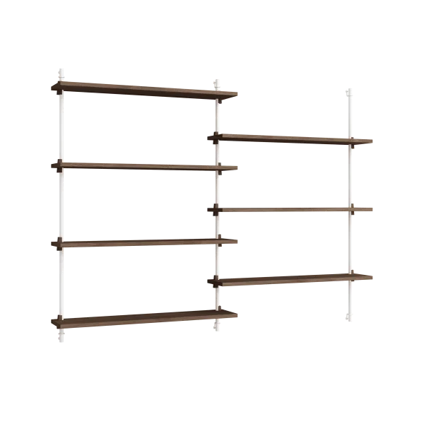 MOEBE Moebe wall shelving ws.115.2.B Gerookt eikenhout-wit