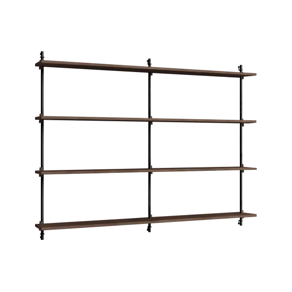 MOEBE Moebe wall shelving ws.115.2.B Gerookt eikenhout-zwart