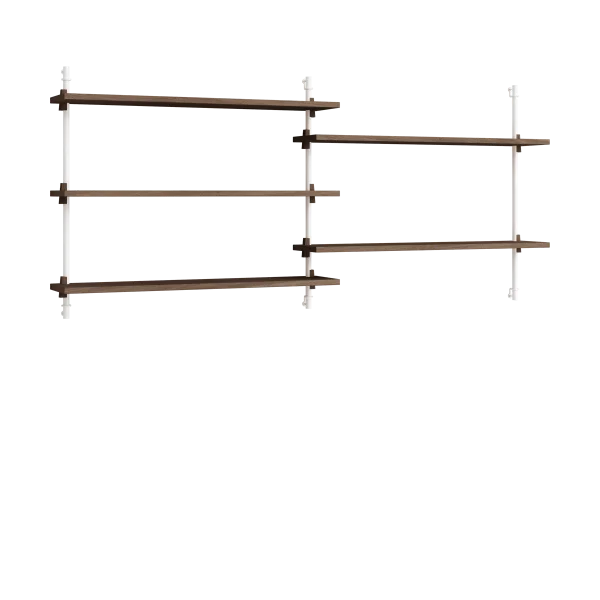 MOEBE Moebe wall shelving ws.65.2.B Gerookt eikenhout-wit