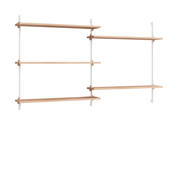 MOEBE Moebe wall shelving ws.85.2.B Eikenhout-wit