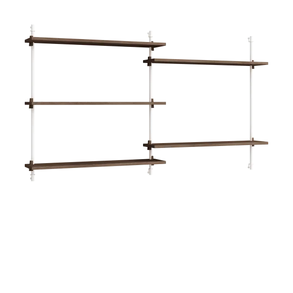 MOEBE Moebe wall shelving ws.85.2.B Gerookt eikenhout-wit