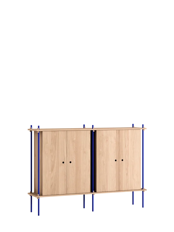 Moebe Reksysteem S.115.2.E - eiken - blauw