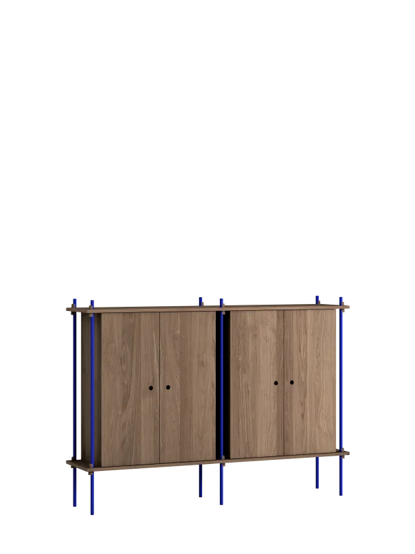 Moebe Reksysteem S.115.2.E - gerookt eiken - blauw