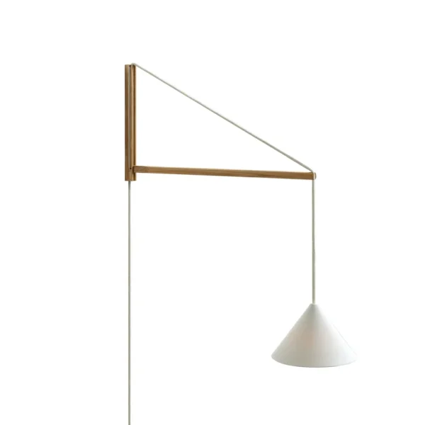 Moebe - Wandlamp eikenhout/wit stekker verstelbaar G9