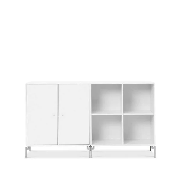 Montana Pair sideboard new white 101, verchroomde poten