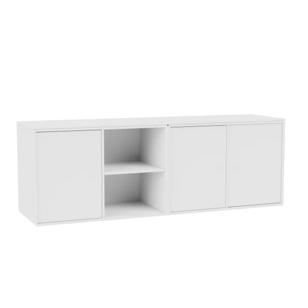 Montana Save Low Sideboard - New White - Beslag voor montage