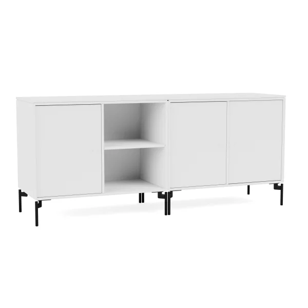 Montana Save Low Sideboard - New White - Poten 12,6 cm black