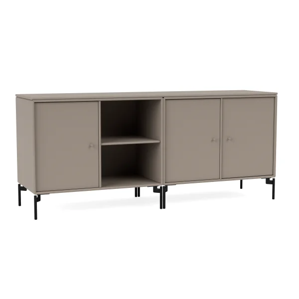 Montana Save Low Sideboard - Truffle - Poten 12,6 cm black