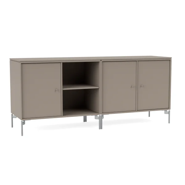 Montana Save Low Sideboard - Truffle - Poten 12,6 cm chroom