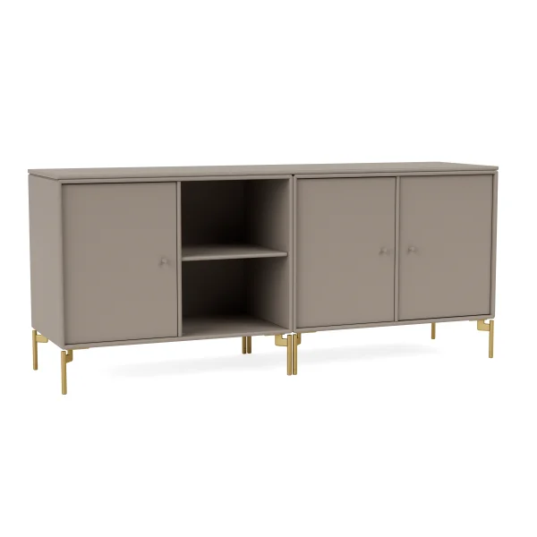 Montana Save Low Sideboard - Truffle - Poten 12,6 cm messing