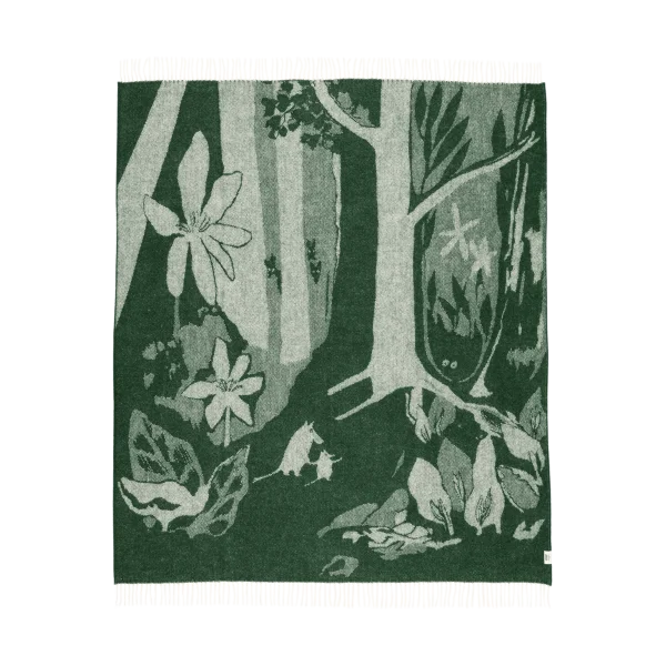 Moomin Arabia Mumin wollen plaid 130x170 cm Groen