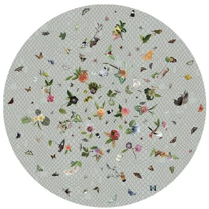 Moooi Carpets Garden of Eden Round Netting grey vloerkleed 350