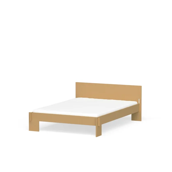 Moormann Siebenschläfer Bed met hoofdeinde - zwart - natuur (MDF) - 120 x 200 cm