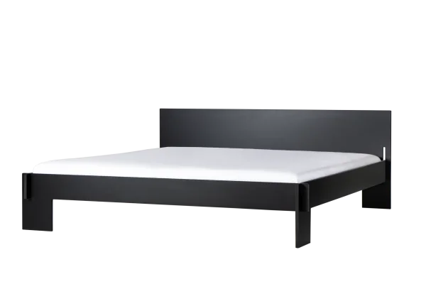 Moormann Siebenschläfer Bed met hoofdeinde - zwart - zwart tweekleurig - 120 x 200 cm