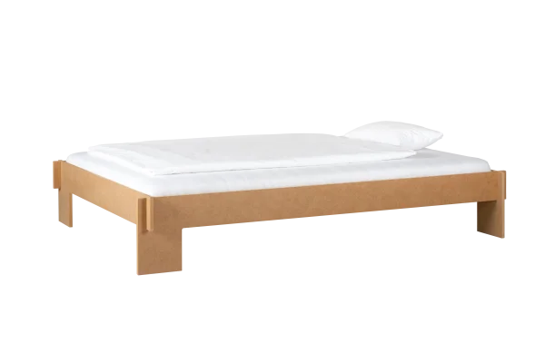 Moormann Siebenschläfer bed - wit - natuur (MDF) - 140 x 200 cm