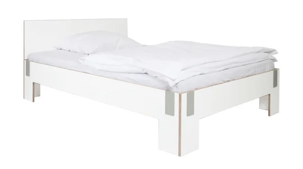 Moormann Tagedieb bed met hoofdeinde - wit (FU) - 120 x 200 cm