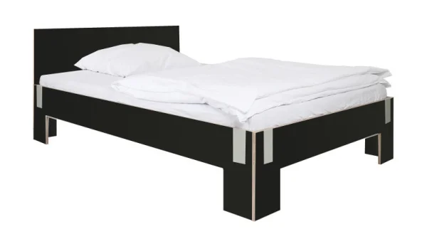 Moormann Tagedieb bed met hoofdeinde - zwart (FU) - 120 x 200 cm