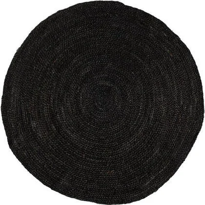 Mrcarpet Rond jute vloerkleed Zwart|Antraciet 240cm