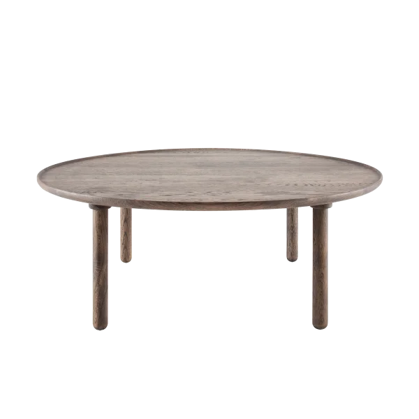 Mu coffee table houten salontafel donker eiken - Ø 100 cm