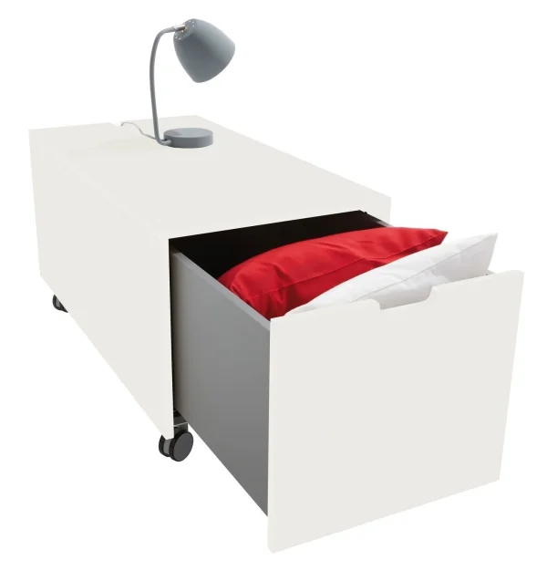 Müller Möbelwerkstätten Bedbox 16  Klassiek & Comfort - stralend geel - met wieltjes (Comfort) - 103 cm