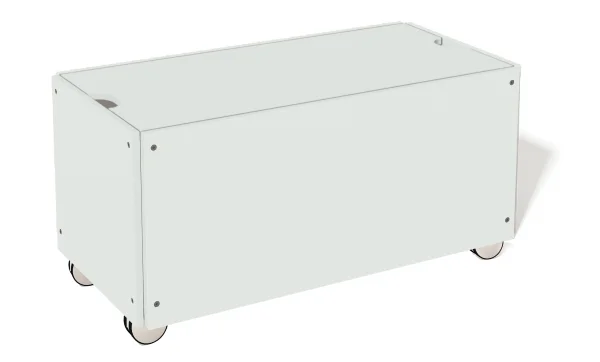 Müller Möbelwerkstätten Bedbox voor stapelbed Classic & Comfort - aquarel wit - met wieltjes (Comfort) - 103 cm