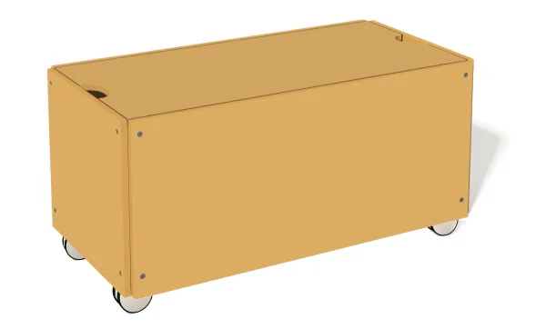 Müller Möbelwerkstätten Bedbox voor stapelbed Classic & Comfort - bamboe diepgeel - met wieltjes (Comfort) - 103 cm