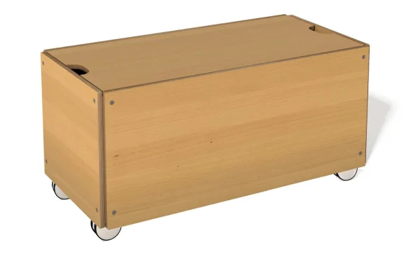 Müller Möbelwerkstätten Bedbox voor stapelbed Classic & Comfort - Beuken natuur, gelakt - met wieltjes (Comfort) - 103 cm