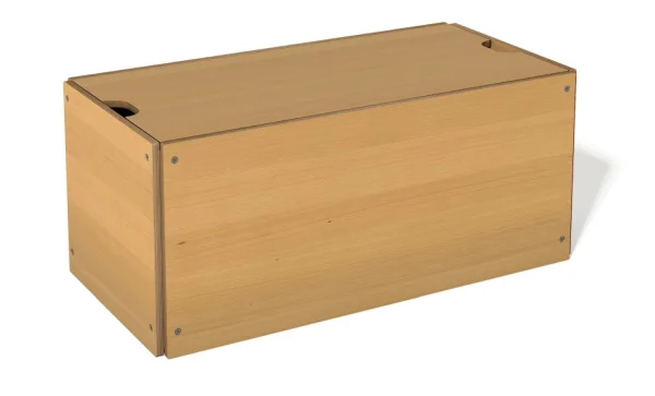 Müller Möbelwerkstätten Bedbox voor stapelbed Classic & Comfort - Beuken natuur, gelakt - zonder wieltjes (Klassiek) - 103 cm