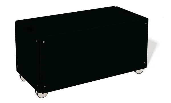 Müller Möbelwerkstätten Bedbox voor stapelbed Classic & Comfort - grafietzwart - met wieltjes (Comfort) - 103 cm