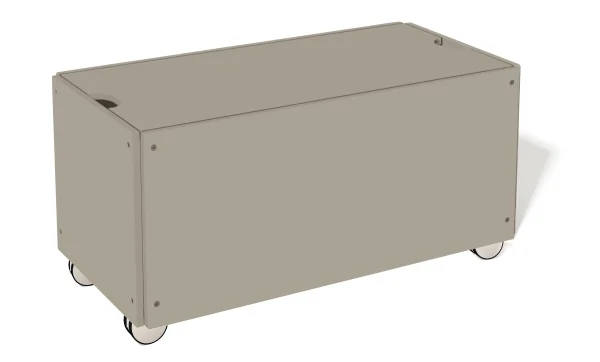 Müller Möbelwerkstätten Bedbox voor stapelbed Classic & Comfort - kiezelgrijs - met wieltjes (Comfort) - 103 cm