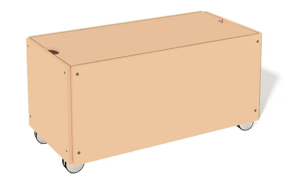 Müller Möbelwerkstätten Bedbox voor stapelbed Classic & Comfort - mild oranje - met wieltjes (Comfort) - 103 cm