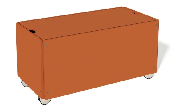 Müller Möbelwerkstätten Bedbox voor stapelbed Classic & Comfort - titiaans rood - met wieltjes (Comfort) - 103 cm