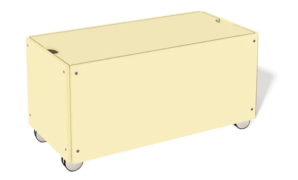 Müller Möbelwerkstätten Bedbox voor stapelbed Classic & Comfort - wasgeel - met wieltjes (Comfort) - 103 cm