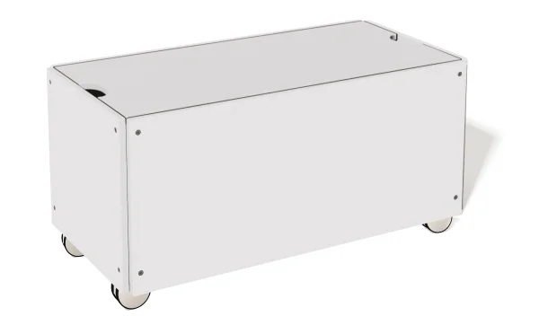 Müller Möbelwerkstätten Bedbox voor stapelbed Classic & Comfort - winterwit - met wieltjes (Comfort) - 103 cm