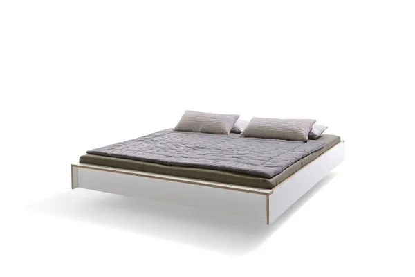 Müller Möbelwerkstätten Flai Bed - CPL wit met berk - 140 x 200 cm