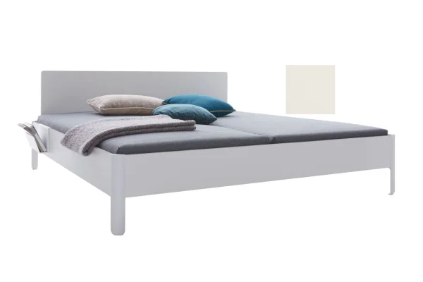 Müller Möbelwerkstätten Nait tweepersoonsbed - met hoofdeinde - 160 x 210 cm - Offwhite