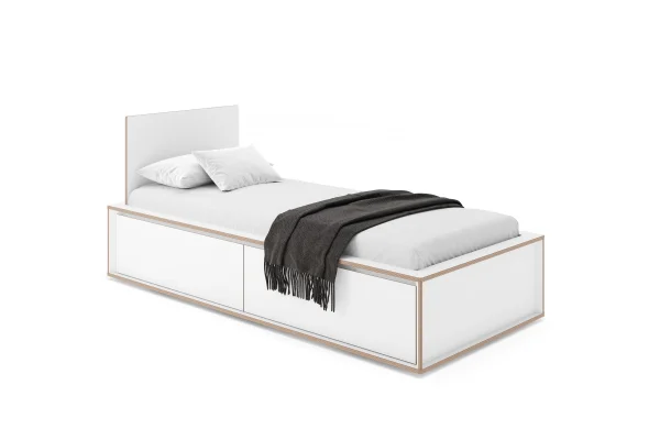 Müller Möbelwerkstätten Spaze Bed - CPL wit met berk - 100 x 200 cm