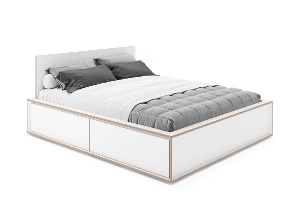 Müller Möbelwerkstätten Spaze Bed - CPL wit met berk - 180 x 200 cm