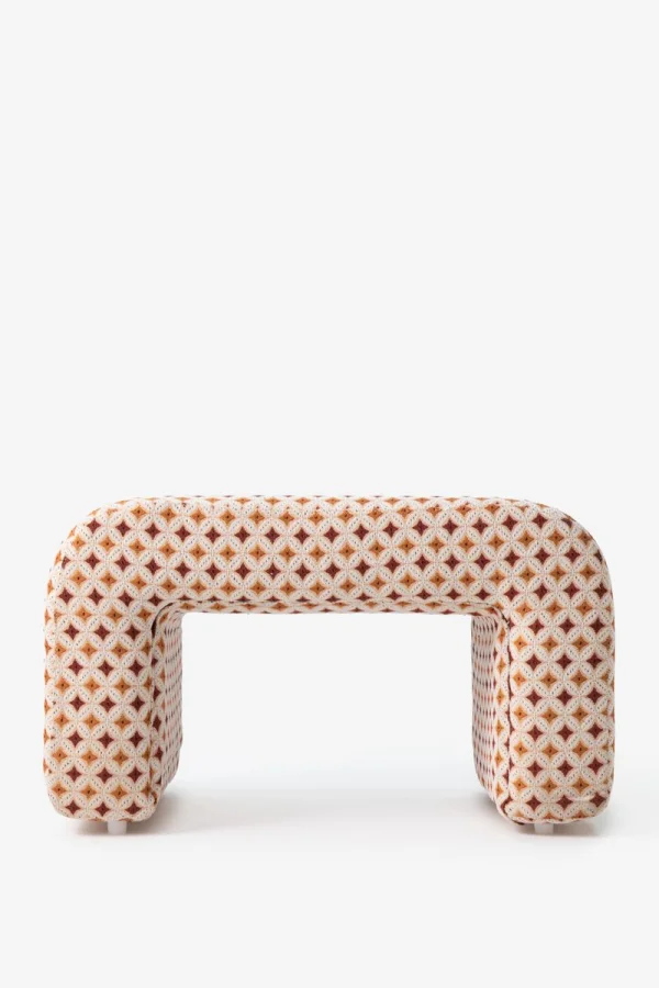 Multicolour poef met print