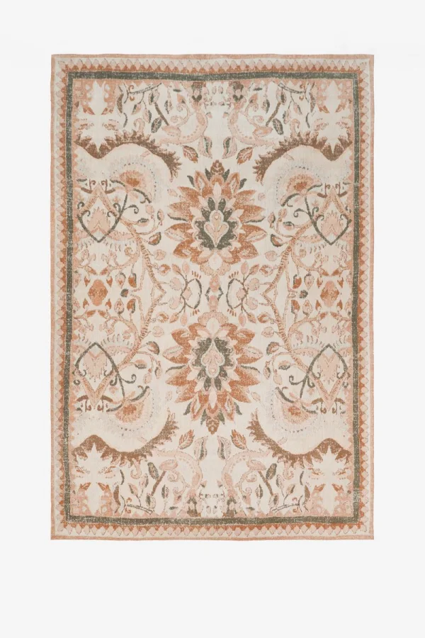 Multicolour vloerkleed met boho print