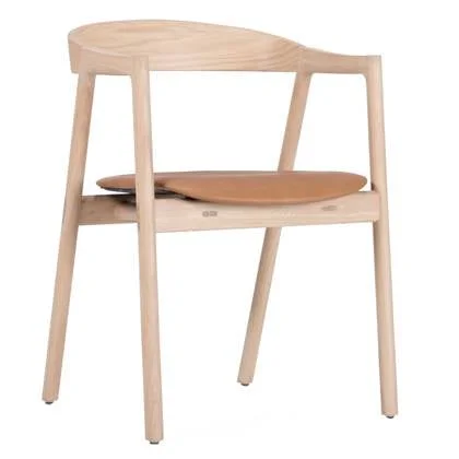 Muna stoel whitewash Dakar Leather Nature