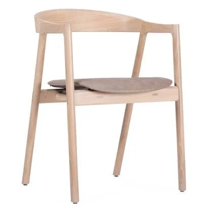 Muna stoel whitewash Dakar Leather Stone