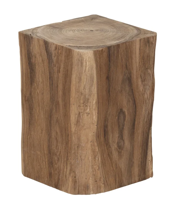 MUST Living Bijzettafel Rio Teakhout, 25 x 25cm - Bruin - Vierkant