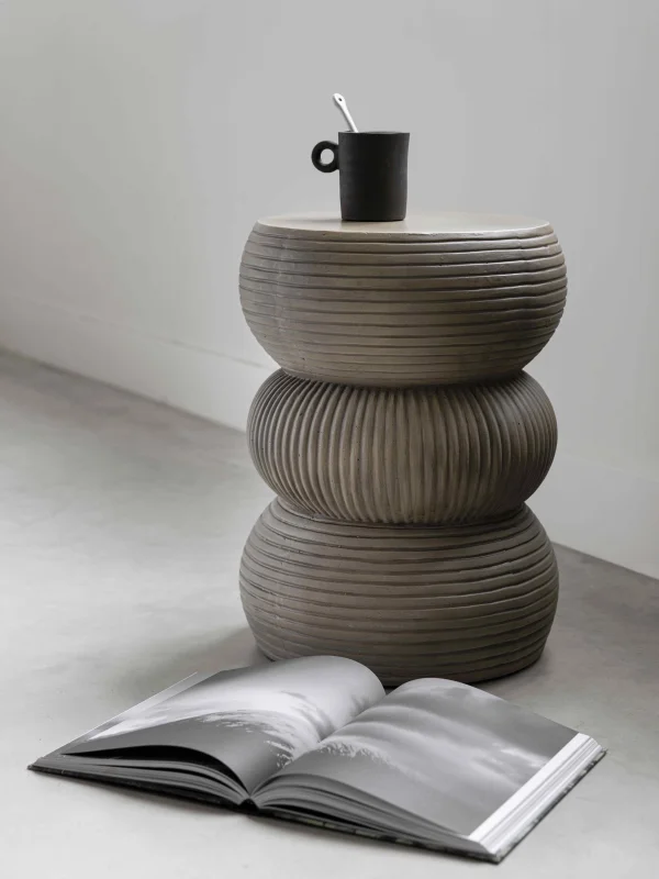 MUST Living Bijzettafel Slice, Ø35cm - Olive - Rond